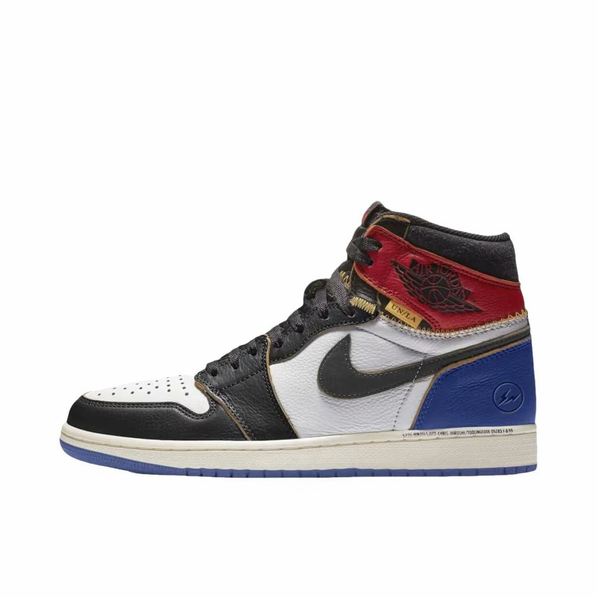 fragment design × UNION × Nike Air Jordan 1 High OG "Black/Varsity Red"