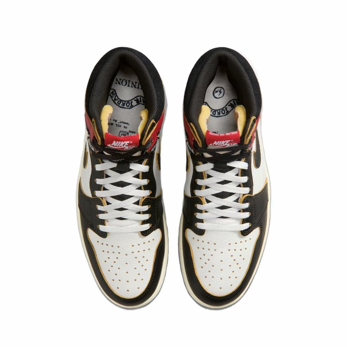 fragment design × UNION × Nike Air Jordan 1 High OG "Black/Varsity Red"