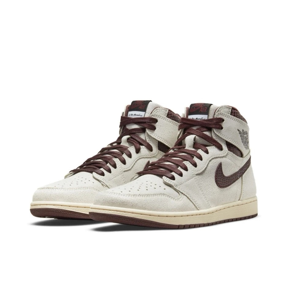 A Ma Maniere × Nike Air Jordan 1 Retro High OG "Sail and Burgundy"