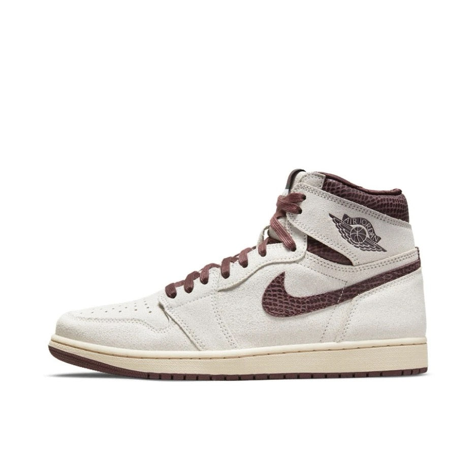A Ma Maniere × Nike Air Jordan 1 Retro High OG "Sail and Burgundy"