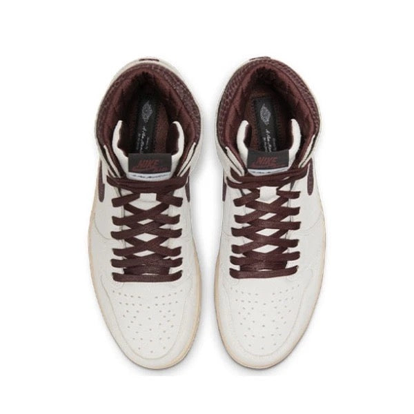 A Ma Maniere × Nike Air Jordan 1 Retro High OG "Sail and Burgundy"
