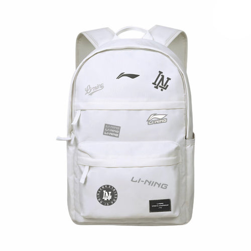 LI-NING CASUAL SPORTS BACKPACK "WHITE LOGO PATCHWORK"