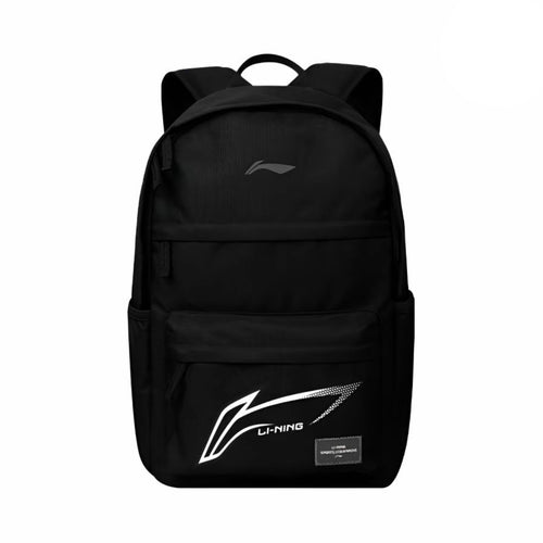 LI-NING CASUAL SPORTS BACKPACK "BLACK LOGO WHITE"