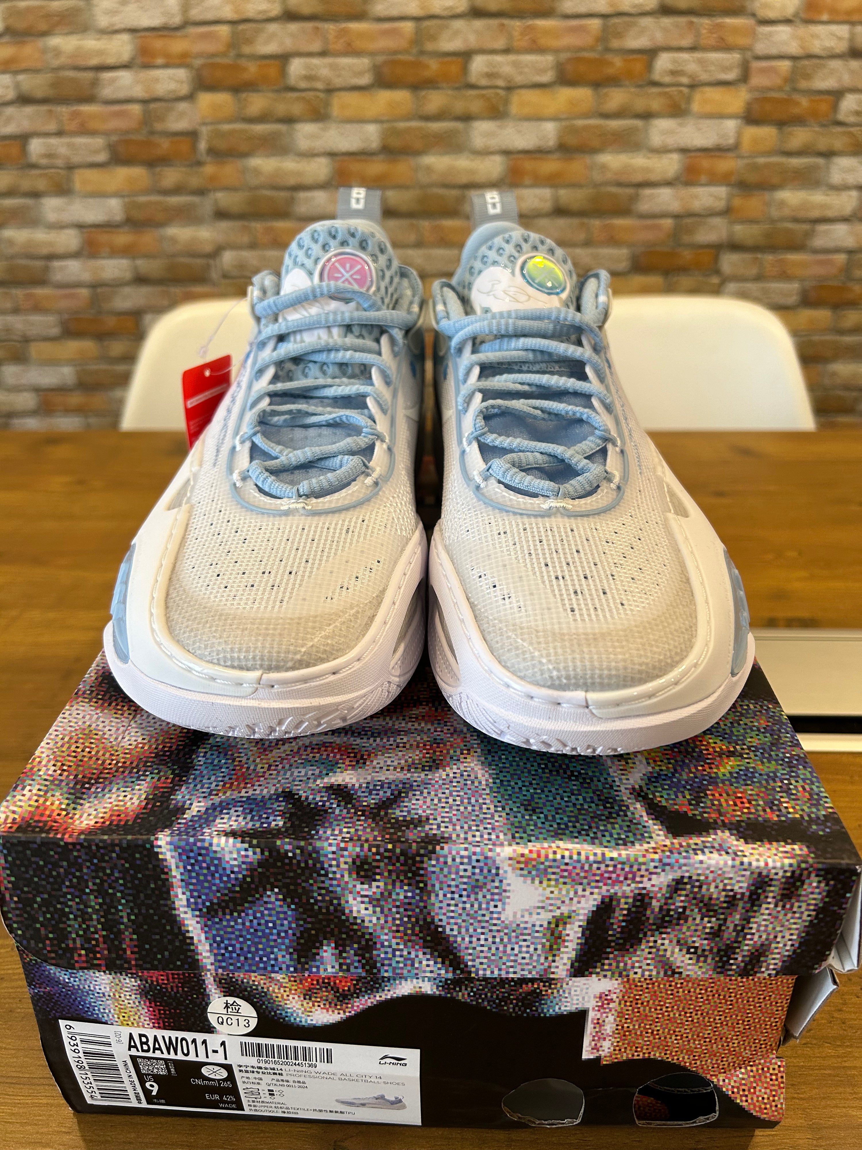 【即納品】Li-Ning Wade All city 14 ”White Blue" 26.5cm/US9 ※現品限り